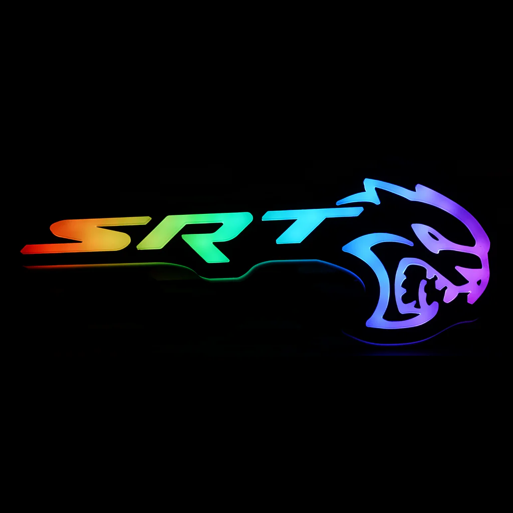 Hellcat badge cycling RGB colors
